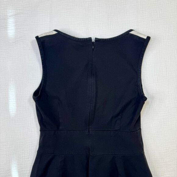 Banana Republic Sloan Colorblock Dress Black Cream Women’s 2P Petite Officewear - Picture 12 of 16